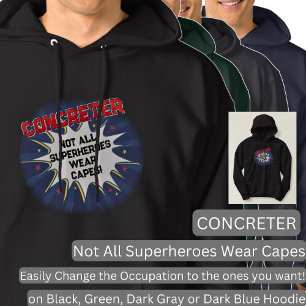 すべての文字、CONCRETERを変更し、すべてのスーパーヒーローではない パーカ