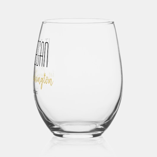 すべての新しいカップルのホームタウンを始めた場所 ステムなしワイングラス (左)