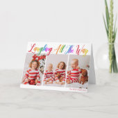 すべての方法で笑う虹3クリスマスフォト シーズンカード (正面)