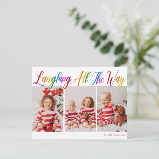 すべての方法で笑う虹3クリスマスフォト シーズンポストカード (スタンド正面)