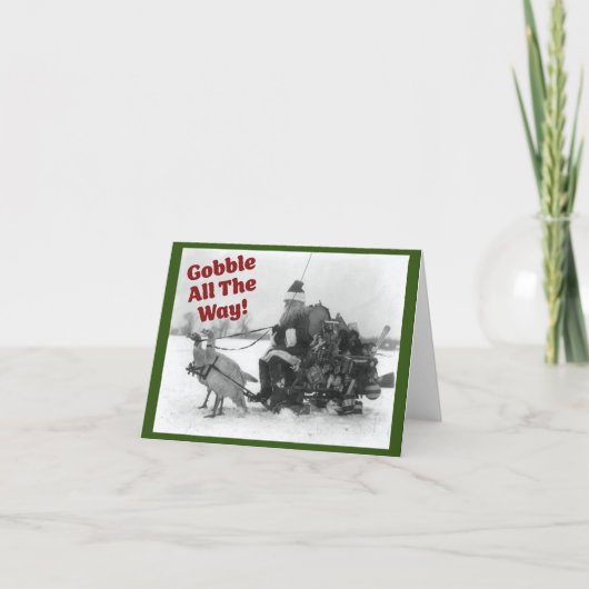 すべての方法をゴブルおもしろい、七面鳥クリスマスカード シーズンカード (正面)