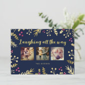 すべての方法を笑う海軍の休日クリスマスフォト シーズンカード (スタンド正面)