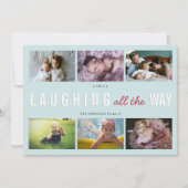 すべての方法を笑わせる休日の写真のコラージュのクリスマス シーズンカード (正面)