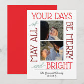 すべての日が、陽気で輝かしいものとなりますようにカード シーズンカード (正面/裏面)