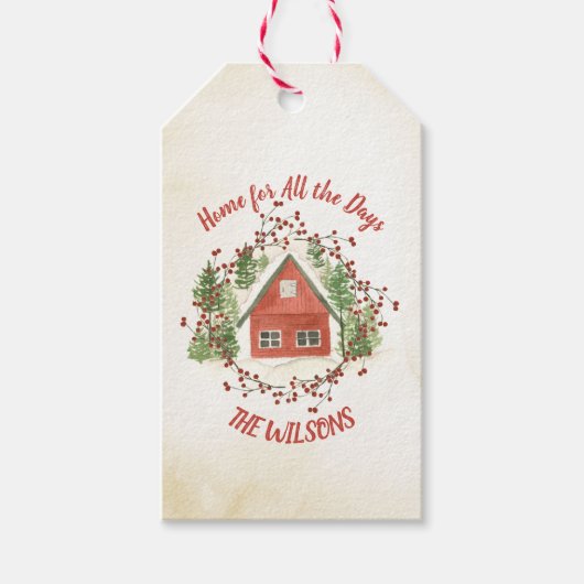 すべての日 | Red Christmas House ギフトタグ (正面)