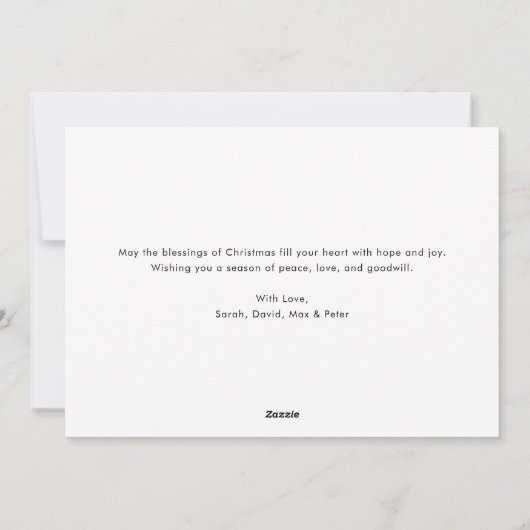 すべての明るいクリスマスの子供のおもしろい写真グリーティング シーズンカード (裏面)