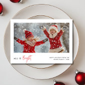 すべての明るいクリスマスの子供のおもしろい写真グリーティング シーズンカード