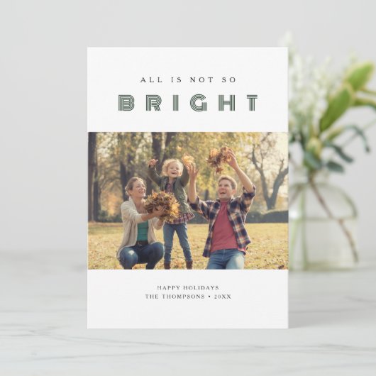 すべての明るい家族の写真おもしろい緑ではない シーズンカード (スタンド正面)