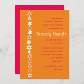 すべての星はバーユニークバルミツワー招待状 招待状 (正面/裏面)