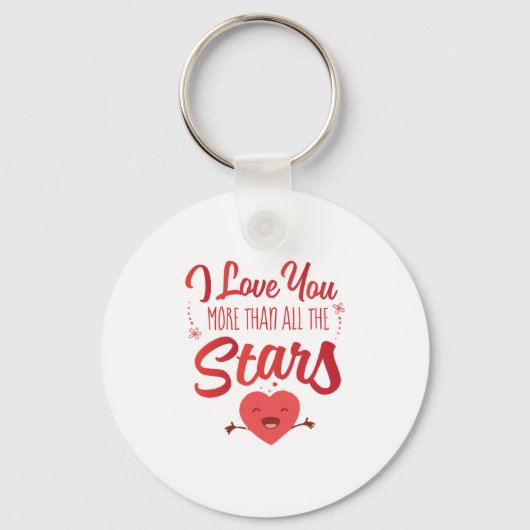 すべての星よりも愛するカップル・アート キーホルダー (正面)