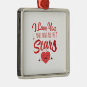 すべての星よりも愛するカップル・アート メタルオーナメント (右)