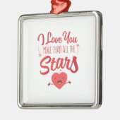すべての星よりも愛するカップル・アート メタルオーナメント (左)