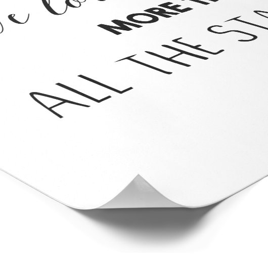 すべての星よりも愛する引用文アート子供部屋 ポスター (角)