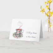 すべての時間はティータイム カード (黄色い花)