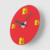 すべての時間はテューバの時間です ラウンド壁時計 (傾斜)