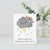すべての暗雲の後ろのかわいい虹 ポストカード (スタンド正面)