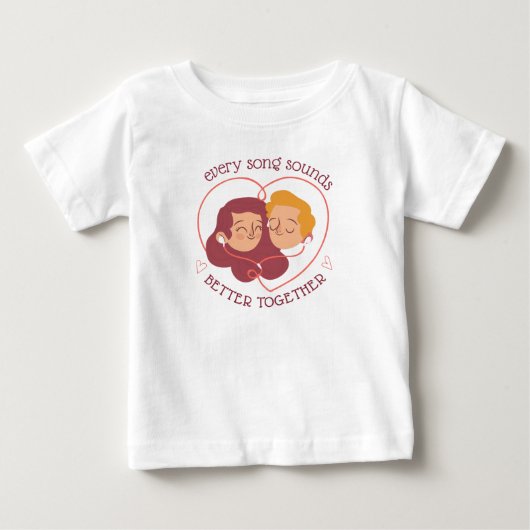 すべての曲が一緒に聞こえる ベビーTシャツ (正面)