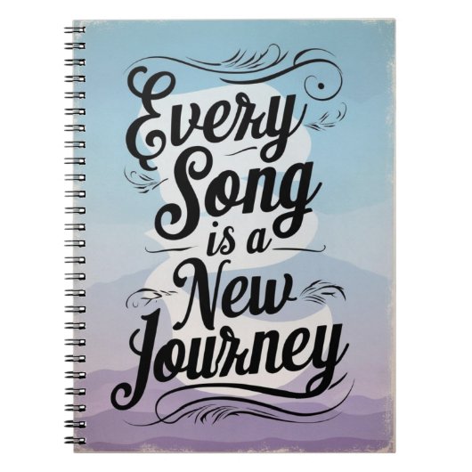 すべての曲は新しい旅のオプション2 ノートブック (正面)