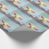 すべての最も素晴らしい時間のピンクの耳付つきのヤギ ラッピングペーパー (角)