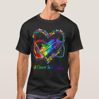 すべての最低色戦闘機の支援のがん Tシャツ