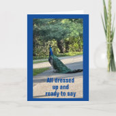 すべての服を着て/最高の幸せな誕生日の願いを言う準備 カード (正面)