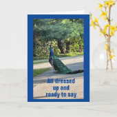 すべての服を着て/最高の幸せな誕生日の願いを言う準備 カード (黄色い花)