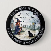 すべての本がブラックの呪文 缶バッジ (正面)