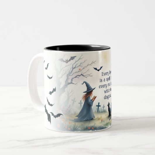 すべての本が魔法のこうもり ツートーンマグカップ (正面左)