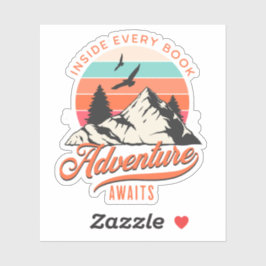 すべての本の中で冒険のステッカーを待つ シール