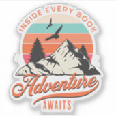 すべての本の中で冒険のステッカーを待つ シール (正面)