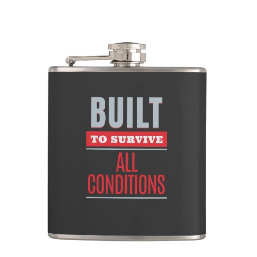 すべての条件生き延びに組み込み引用文動機 フラスク (正面)