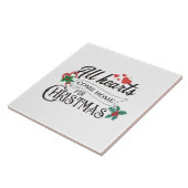 すべての来ハートがクリスマスのために家に タイル (側面)