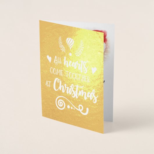 すべての来ハートが一緒にクリスマス金ゴールド, ZSG 箔カード (正面)