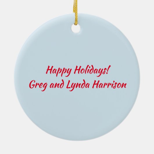 すべての来ハートが一緒にクリスマス・ホリデー， ZSG セラミックオーナメント (裏面)