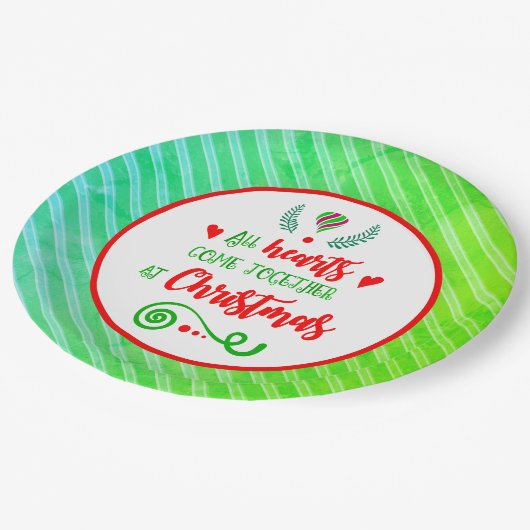 すべての来ハートが一緒にクリスマス・ホリデー， ZSG ペーパープレート (アングル)