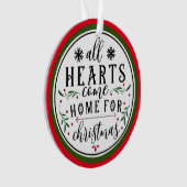 すべての来ハートホームforクリスマス – 両面 オーナメント (正面)
