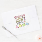 すべての来形状とサイズの美しいの前向き引用文 ラウンドシール (封筒)