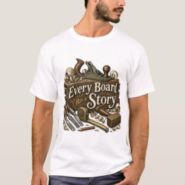 すべての板には物語がある 木工職人Tシャツ Tシャツ