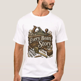 すべての板には物語がある 木工職人Tシャツ Tシャツ