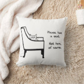 すべての椅子は猫-おもしろいな猫の枕に属します クッション (ブランケット)