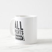 すべての権利を保有します コーヒーマグカップ (正面左)