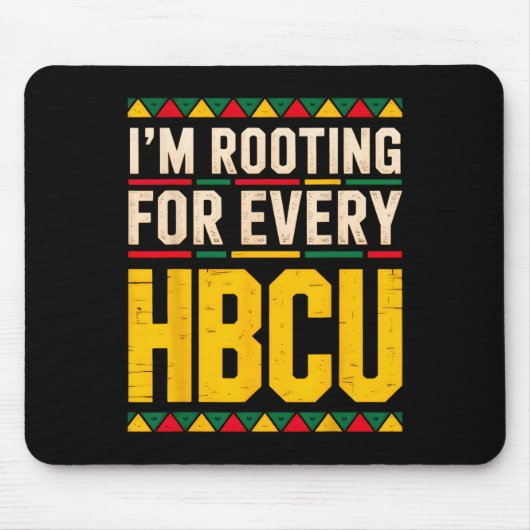 すべての歴史的黒人大学（HBCU）を応援しています マウスパッド (正面)