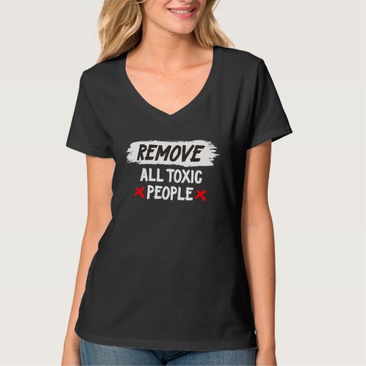 すべての毒性人を除去レタリング Tシャツ (正面)