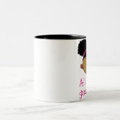 すべての毛はですよい毛(Afropuffのバニー) ツートーンマグカップ (中央)