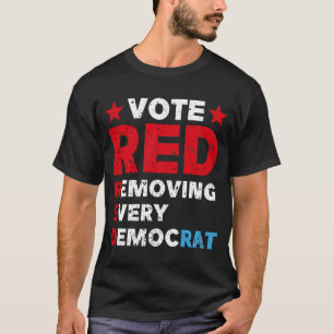 すべての民主党員を赤で票を削除 Tシャツ