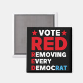 すべての民主党員を赤丸で除く マグネット (正面/裏面)