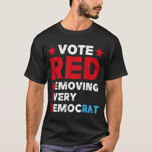すべての民主党員を赤丸で除く Tシャツ (正面)