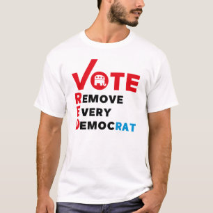 すべての民主党員を赤字で除名する投票を行う Tシャツ