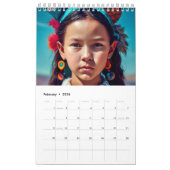 すべての民族の美しい女の子新年2025 カレンダー (2月 2026)