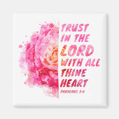 すべての汝のハート信仰の聖句を主に信頼せよ マグネット (正面)